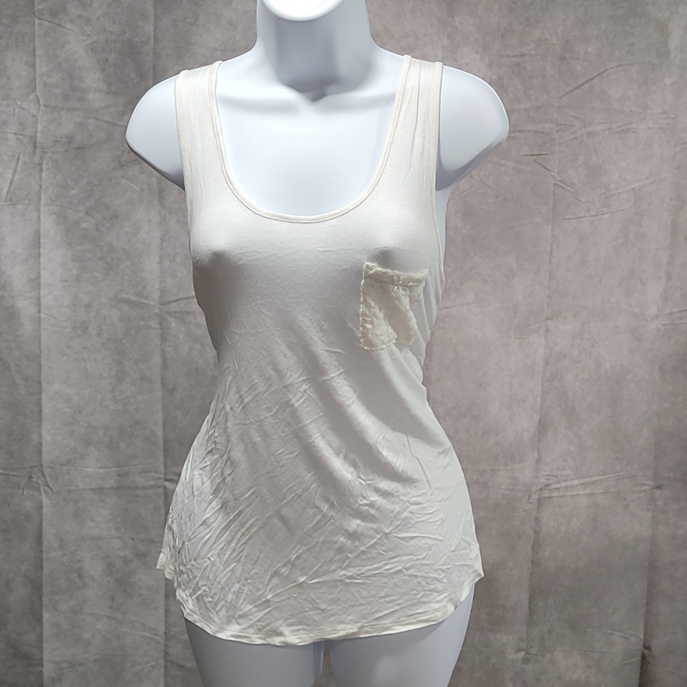 White lacey tank